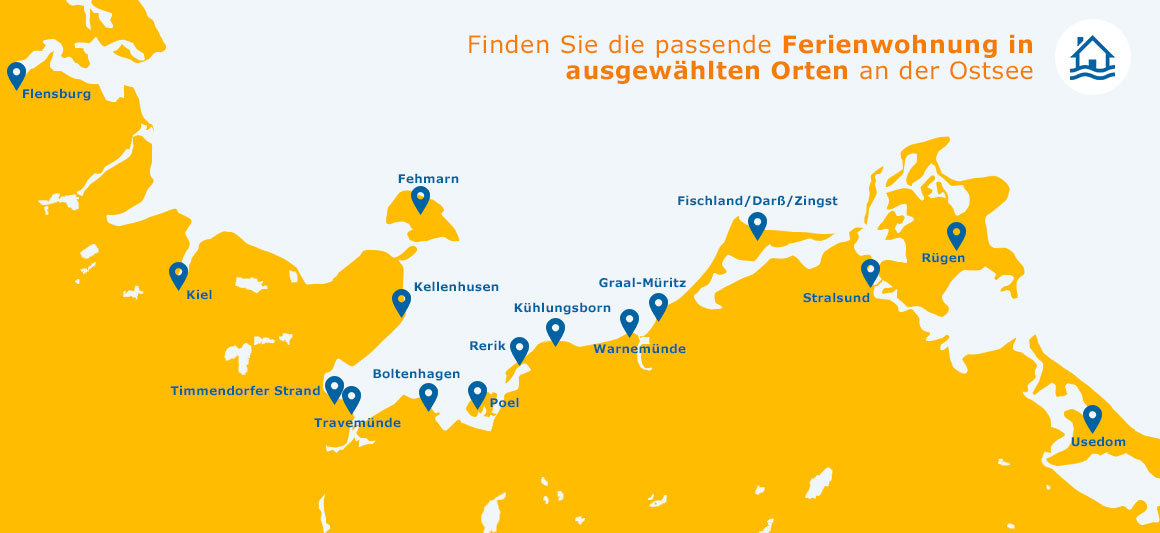 Ostsee Karte Ferienwohnungen